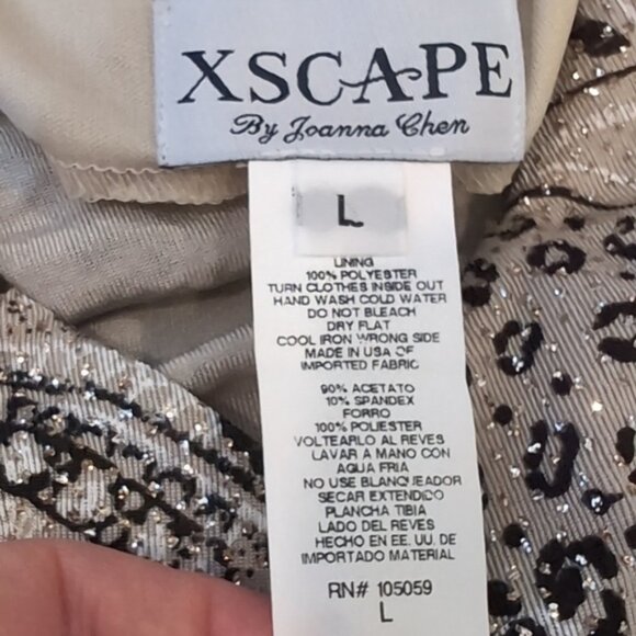 💠Xscape By Joanna Chen Formal Sleeveless Top Womens Size Large Embellished Gold - Picture 9 of 9